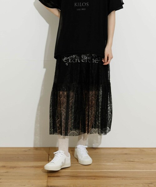 THE GOODLAND MARKET(ザグッドランドマーケット)の「SREU Layered Lace Skirt(スカート・レディース・WHITE1/WHITE2/BLACK1/BLACK2・M)」の2枚目の写真
