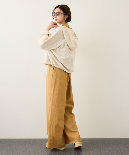 ROPE'（ロペ）の「【DEWEIGHT'(デューエイト)】シアーマウンテンパーカー/イージーケア（マウンテンパーカー・レディース・オフホワイト/ダークブラウン・F）」の19枚目の写真