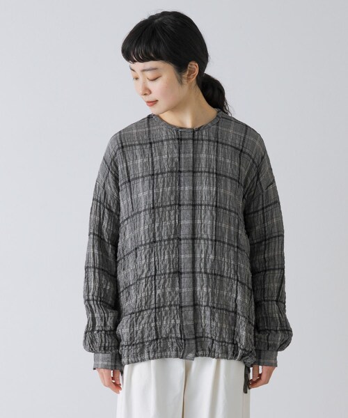 かぐれ（カグレ）の「リネンレーヨンチェックシャツカーディガン（シャツ/ブラウス・レディース・CHECK M/CHECK S・Free）」の13枚目の写真