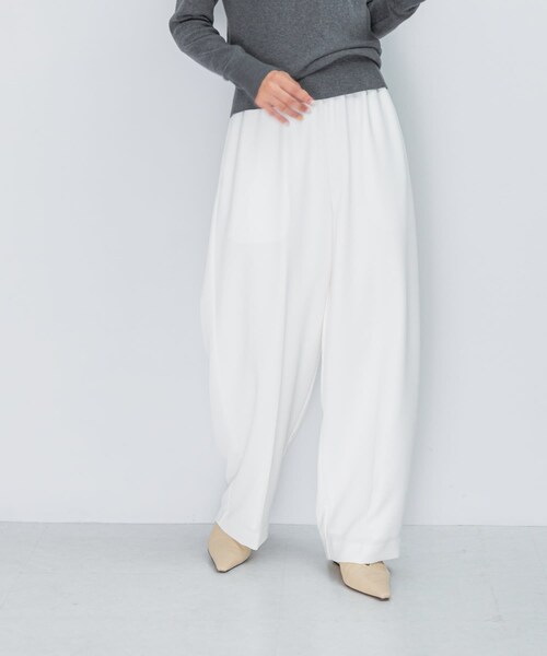 URBAN RESEARCH ROSSO（アーバンリサーチロッソ）の「ELENDEEK　GEORGETTE RELAX PANTS（その他パンツ・レディース・O.WHT/BLK・1/2）」の3枚目の写真