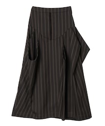 UN3D. | MULTI PINSTRIPE TUCK SK【セットアップ着用可能】(スカート)