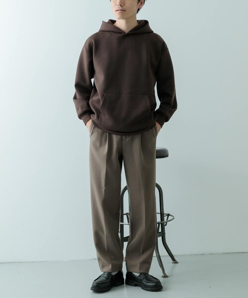 ITEMS URBANRESEARCH（アイテムズ アーバンリサーチ）の「ストレッチダンボール プルオーバーパーカー（パーカー・メンズ・BRN/BEG/BLK/YEL・M/L）」の17枚目の写真