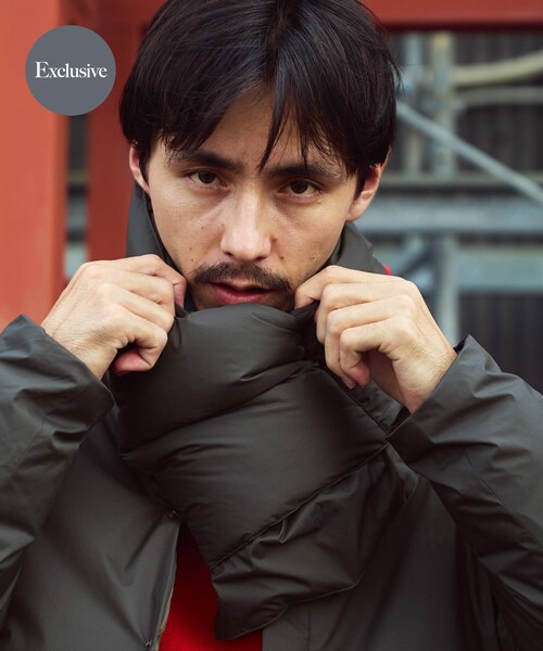 URBAN RESEARCH DOORS（アーバンリサーチドアーズ）の「『別注』NANGA×DOORS　DOWN MUFFLER（マフラー・メンズ・Dark Brown/Ivory/Silverblue/Mocha/New Black/Black・-）」の7枚目の写真