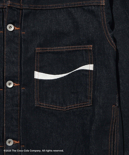ADAM ET ROPE'（アダムエロペ）の「【Coca-Cola】デニムジャケット / ADAM ET ROPE' JEANS -PERS-（デニムジャケット・メンズ・ネイビー・L/M/S）」の18枚目の写真