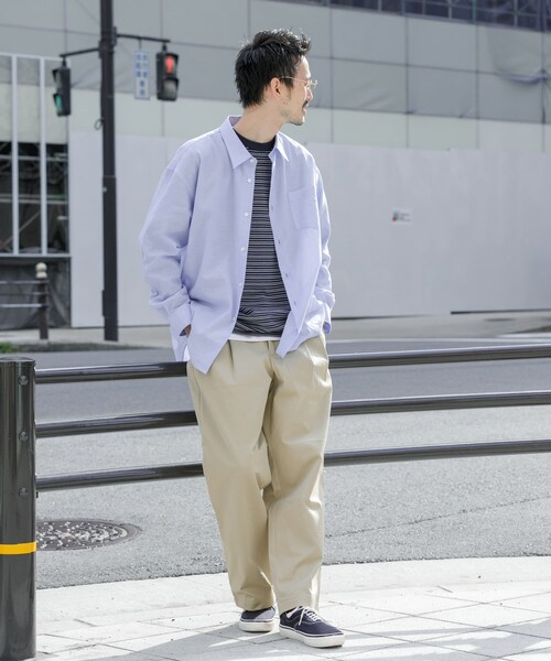 URBAN RESEARCH(アーバンリサーチ)の「ALBINI LINEN OVER SHIRTS(シャツ/ブラウス・メンズ・SAX/WHITE/PINK/M/BLUE・S/M/L)」の12枚目の写真