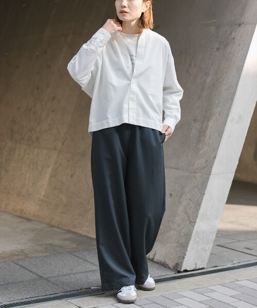 URBAN RESEARCH DOORS(アーバンリサーチドアーズ)の「FORK&SPOON ギボシコクーンロングスリーブシャツ(シャツ/ブラウス・レディース・OFF/BLACK CHK/BLUE ST・1)」の9枚目の写真