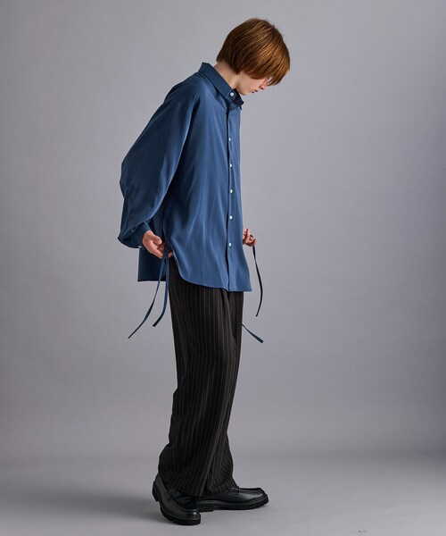 JUNRED（ジュンレッド）の「スリットコードシャツ（シャツ/ブラウス・メンズ・ブラック/グレー/ブルー系・L/M/S）」の8枚目の写真