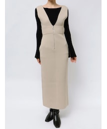 LAGUNAMOON | IラインフロントZIPジャンパースカート(ジャンパースカート)