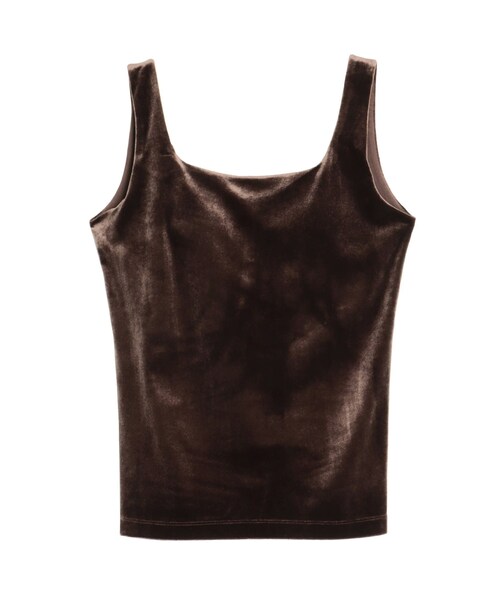 ELENDEEK（エレンディーク）の「VELOUR PAD TANK（タンクトップ・レディース・ネイビー/ブラウン/ベージュ・F）」の6枚目の写真