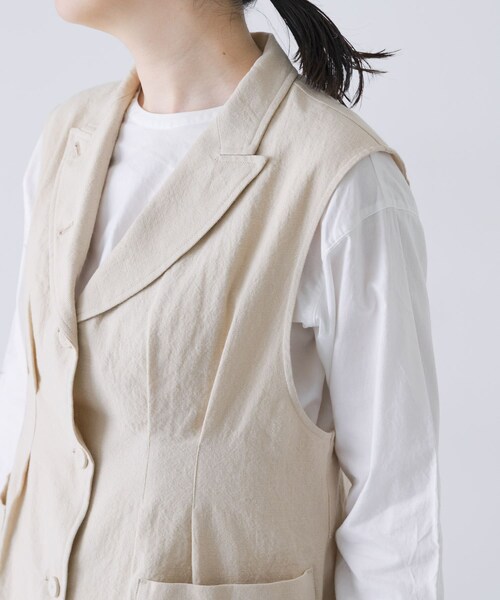 かぐれ（カグレ）の「susuri　クリケットベスト（ベスト・レディース・beige・1）」の12枚目の写真