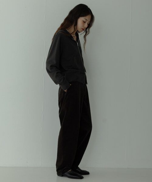 URBAN RESEARCH Sonny Label（アーバンリサーチサニーレーベル）の「『別注』Champion×Sonny Label　スウェットジップフーディー（パーカー・レディース・オフブラック/ヘザーグレー/オートミール・one）」の10枚目の写真