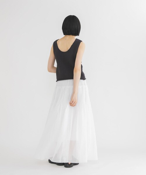 KBF（ケイビーエフ）の「タックプリーツフレアスカート（スカート・レディース・OFF/BLACK/BROWN・One）」の10枚目の写真