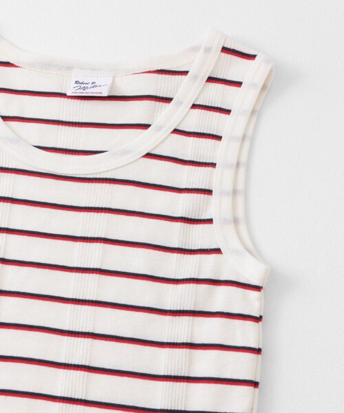 KBF（ケイビーエフ）の「Miller　Panel ribbed tank top（タンクトップ・レディース・WHT×GN/WHT×NR/BLU×W2/BRN×NV・FREE）」の18枚目の写真