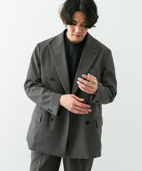 URBAN RESEARCH DOORS（アーバンリサーチドアーズ）の「『イージーケア』LIFE STYLE TAILOR　ストレッチオックスWジャケット（その他アウター・メンズ・BLACK/GRAY・S/M/L/XL）」の2枚目の写真