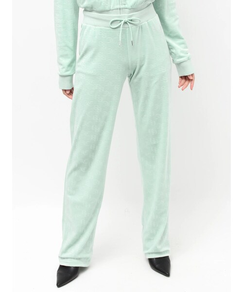 GYDA（ジェイダ）の「GYDA×Juicy Couture GG JC Emboss Big Bling Velour Track Pants（スウェットパンツ・レディース・ブラック/ピンク/ミントグリーン・F）」の3枚目の写真