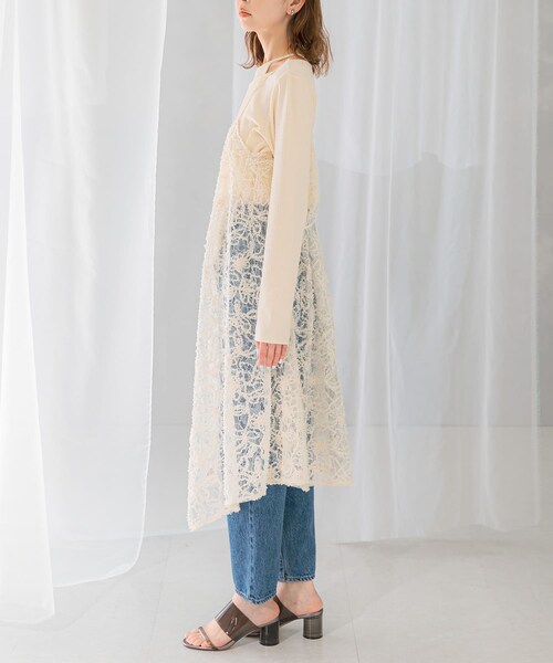 URBAN RESEARCH ROSSO（アーバンリサーチロッソ）の「レースデザインキャミワンピース（ワンピース・レディース・off・FREE）」の15枚目の写真