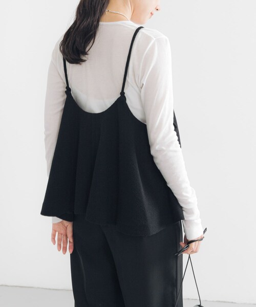 URBAN RESEARCH(アーバンリサーチ)の「『別注』crinkle crinkle crinkle×URBAN RESEARCH wool lingerie cami(キャミソール・レディース・BLACK/BROWN・FREE)」の8枚目の写真