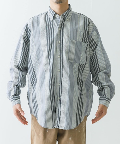 URBAN RESEARCH（アーバンリサーチ）の「FREEMANS SPORTING CLUB　CHRYSTIE SHIRT（シャツ/ブラウス・メンズ・グリーン/ブルー・S/M）」の4枚目の写真