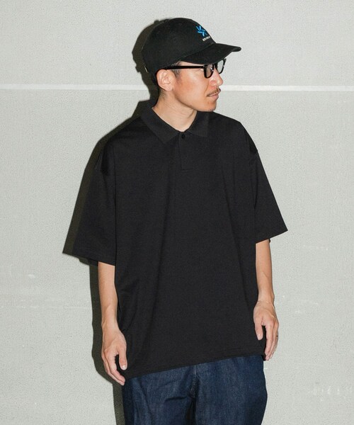 URBAN RESEARCH(アーバンリサーチ)の「Wide Dad BREEZY TECH ポロシャツ(ポロシャツ・メンズ・D.NAVY/BLACK・1/2)」の10枚目の写真