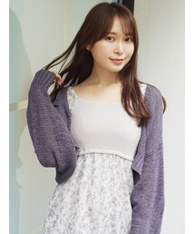 MERCURYDUO | 透かし編みクロップドカーディガン(カーディガン/ボレロ)