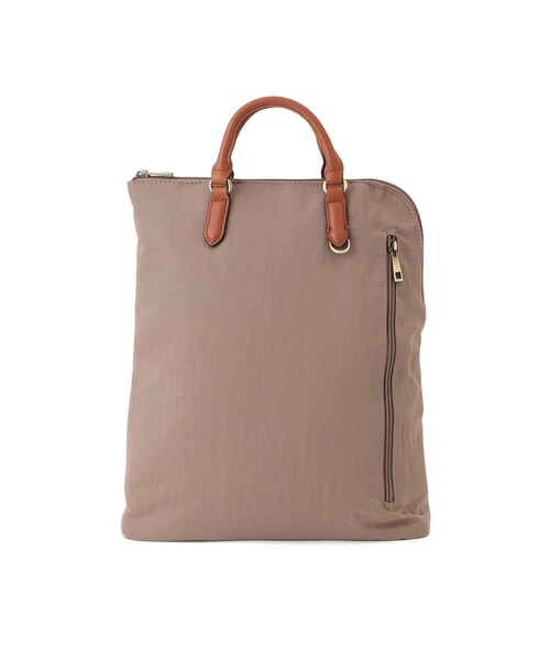 Jayro（ジャイロ）の「皺ナイロンL字リュック（バックパック/リュック・レディース・ブラック/ホワイト系/ブラウン系/ブルー系・F）」の6枚目の写真