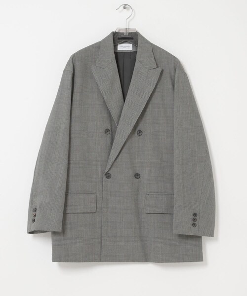 URBAN RESEARCH（アーバンリサーチ）の「new basic　HIGH TWIST WOOL W JACKET（テーラードジャケット・メンズ・BLACK/CHECK・M/L/XL）」の8枚目の写真