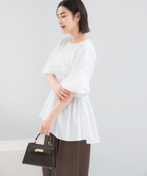 URBAN RESEARCH ROSSO（アーバンリサーチロッソ）の「『別注』ELENDEEK×ROSSO　GATHER BLOUSE（シャツ/ブラウス・レディース・O.WHT/BLK/BLU・Free）」の10枚目の写真
