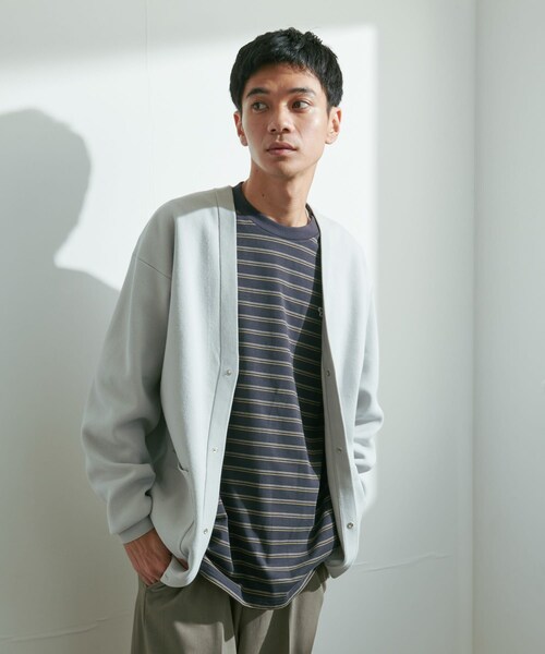 URBAN RESEARCH DOORS（アーバンリサーチドアーズ）の「『UR TECH Renew Knit』Vネックカーディガン（カーディガン/ボレロ・メンズ・GRAY/CHARCOAL/LIGHTBROWN・M/L）」の9枚目の写真