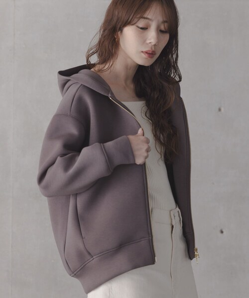 URBAN RESEARCH Sonny Label（アーバンリサーチサニーレーベル）の「ダンボールZIPコクーンフーディー（パーカー・レディース・L.グレー/チャコール/ネイビー・Free）」の22枚目の写真