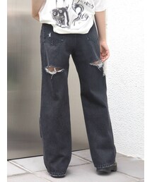 EVRIS | BACKスラッシュワイドデニムパンツ(デニムパンツ)