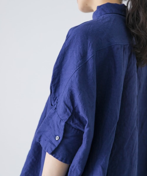 かぐれ（カグレ）の「Honnete　H/SLV GATHER SHIRTS（シャツ/ブラウス・レディース・BLUE/NOIR/SILVER・One）」の22枚目の写真