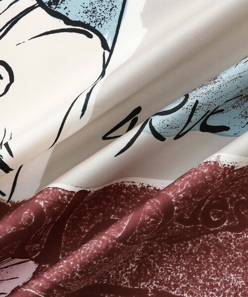 ROPE'（ロペ）の「ロートレックシルクスカーフ/Lサイズ（バンダナ/スカーフ・レディース・キナリ/ピンク/ライトグレー・F）」の14枚目の写真