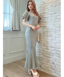 RESEXXY | フレアスリーブマーメイドニットワンピース(ワンピース)