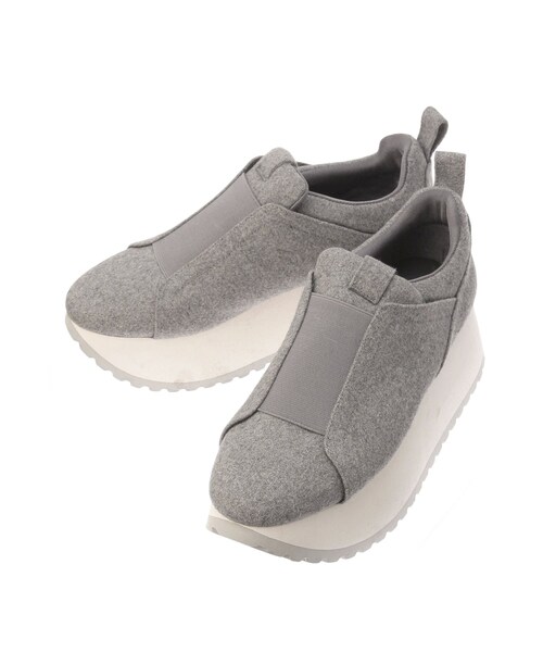 ELENDEEK（エレンディーク）の「WOOL SNEAKER（スニーカー・レディース・ライトグレー/グレー/ブラック・37/38）」の2枚目の写真