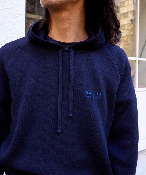 ADAM ET ROPE'（アダムエロペ）の「【GALLIA/ガッリア】Knit hoodie（パーカー・メンズ・グレー/ネイビー・50/52）」の17枚目の写真