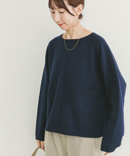 ITEMS URBANRESEARCH（アイテムズ アーバンリサーチ）の「『洗濯可』クルーネックラグランニット（ニット/セーター・レディース・GRY/L.PNK/NVY/BEG/RED・Free）」の20枚目の写真