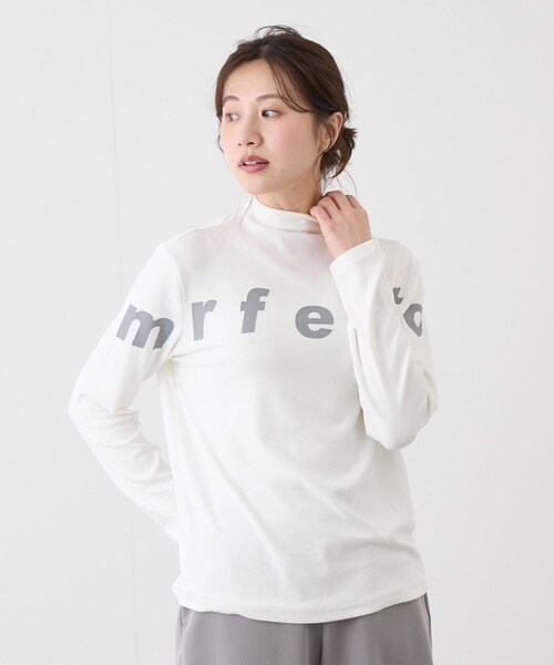 Jayro(ジャイロ)の「ロゴ入りボトルネックプルオーバー(Tシャツ/カットソー・レディース・ブラック/チャコール/グレー/ホワイト系/レッド・F)」の1枚目の写真