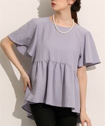 nissen | ふんわりペプラム半袖ブラウス(シャツ/ブラウス)