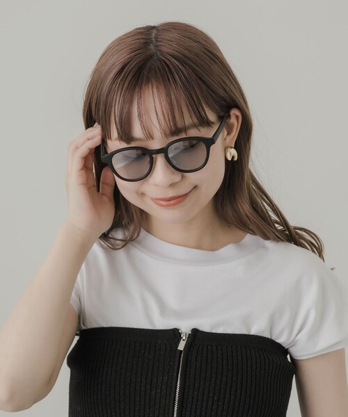 SMELLY（スメリー）の「ボスリントンサングラス（メガネ・レディース・M.BLK/BLK/Y.CLR/CLR・-）」の6枚目の写真