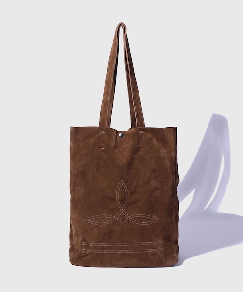 ADAM ET ROPE'(アダムエロペ)の「《別注》【La Botte Gardiane/ラボッテガーディアン】EX BAG SOLENE VELOURS(トートバッグ・メンズ・ベージュ・F)」の2枚目の写真