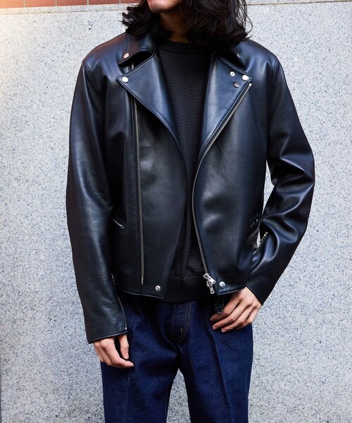 ADAM ET ROPE'（アダムエロペ）の「【HEUGN/ユーゲン】Luther RIDERS（ライダースジャケット・メンズ・ブラック・2/3/4/F）」の3枚目の写真