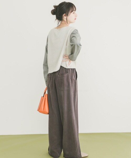 ITEMS URBANRESEARCH(アイテムズ アーバンリサーチ)の「スパンコールVネックニットベスト(ニット/セーター・レディース・BRN/WHT/BLK・FREE)」の10枚目の写真