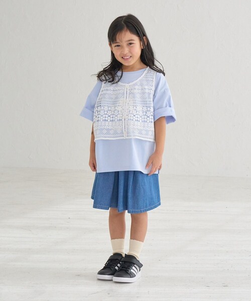 ROPE' PICNIC（ロペピクニック）の「【KIDS】DOGプリントトップス（Tシャツ/カットソー・キッズ・オフホワイト/サックス/ピンク・L/M/S）」の20枚目の写真