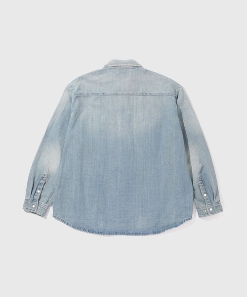 ADAM ET ROPE'（アダムエロペ）の「【ANOTHER OFFICE/アナザーオフィス】Maverick Western Shirt（ステンカラーコート・メンズ・ブルー系・1/2/3）」の13枚目の写真