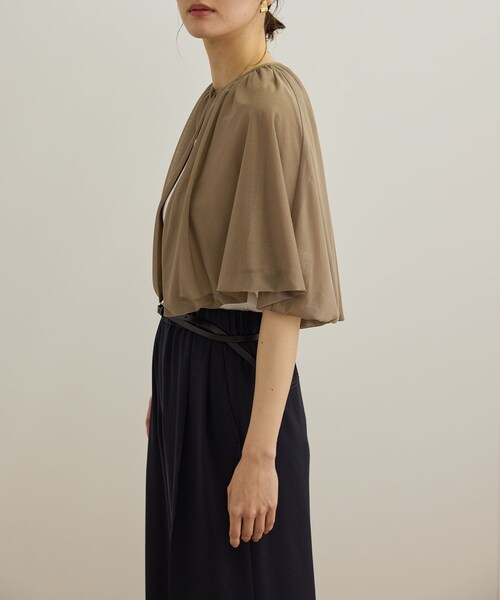 ROPE'（ロペ）の「ブライトネスヤーンボレロ（カーディガン/ボレロ・レディース・ブラック/ブラウン/ベージュ/ブルー・F）」の7枚目の写真