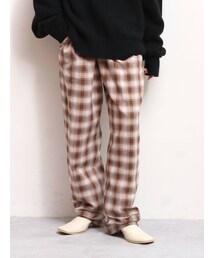 Ungrid | ハイウエストチェックパンツ(その他パンツ)