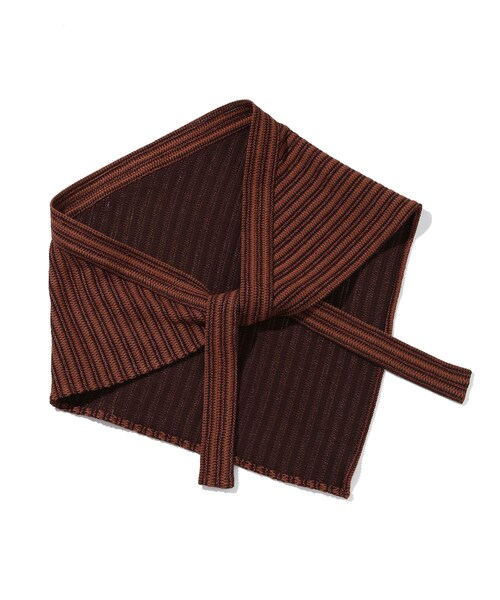 ADAM ET ROPE'（アダムエロペ）の「【La Maison de Lyllis（メゾンドリリス）】KERCHIEF（その他ヘアアクセサリー・レディース・オフホワイト/ダークブラウン・F）」の6枚目の写真