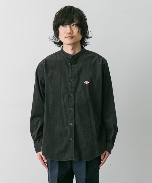 URBAN RESEARCH DOORS（アーバンリサーチドアーズ）の「DANTON　BAND COLLAR SHIRTS LONG-SLEEVE（シャツ/ブラウス・メンズ・MOLE BROWN/SAND BEIGE/CHARCOAL・38/40/42）」の5枚目の写真