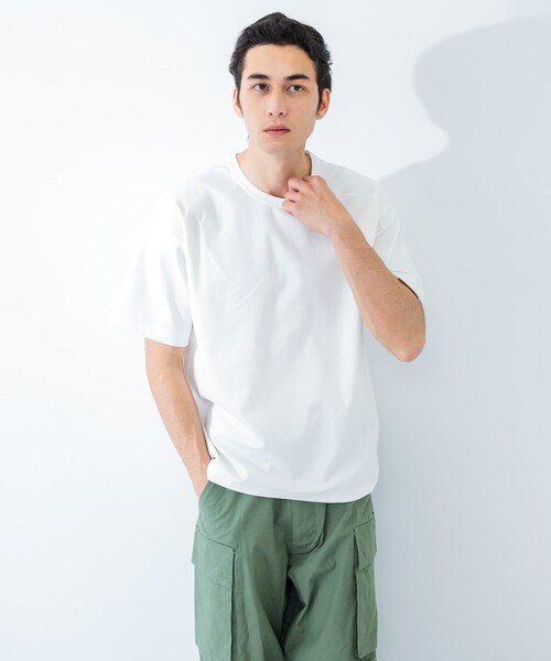 URBAN RESEARCH(アーバンリサーチ)の「接触冷感スムージーTシャツ(Tシャツ/カットソー・メンズ・WHITE/BLACK/NAVY/S.BLUE/TAUPE・S/M/L/XL)」の16枚目の写真