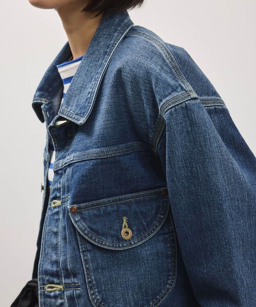 ADAM ET ROPE'(アダムエロペ)の「【Lee for ADAM ET ROPE'】別注 デニムジャケット(デニムジャケット・レディース・ネイビー/ブルー・F)」の10枚目の写真